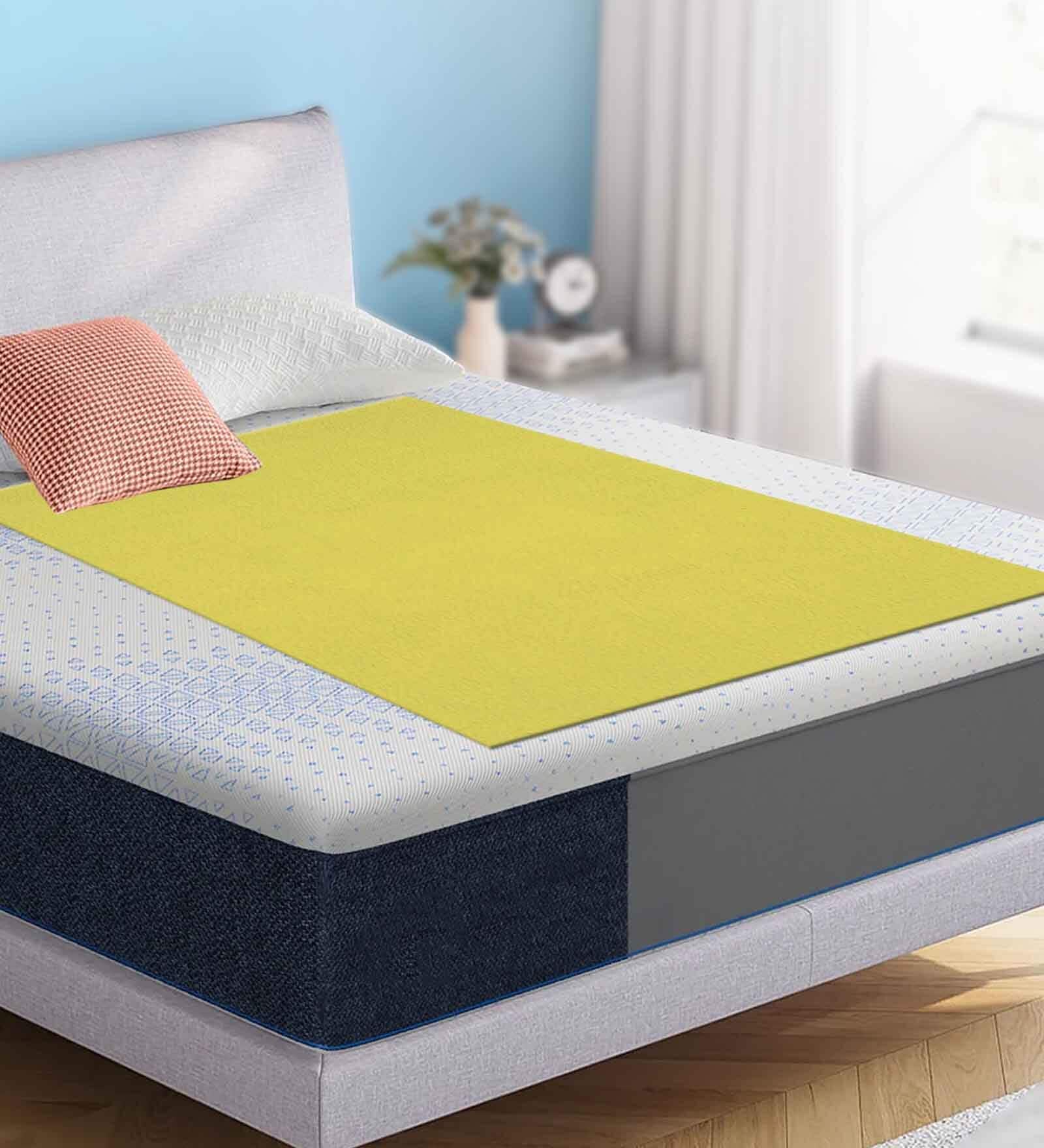 Yellow Colour Crib Sheet Small Waterproof Reusable Instadry Extra Absorbent Baby Dry Sheet 50X70 Cms ( Yellow)