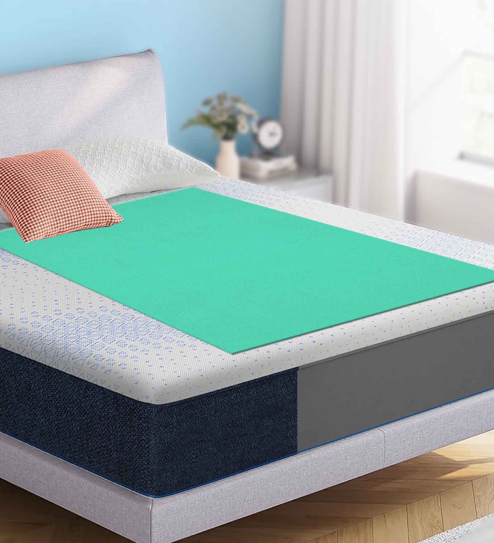 Green Colour Crib Sheet Small Waterproof Reusable Instadry Extra Absorbent Baby Dry Sheet 50X70 Cms (Sea Green)
