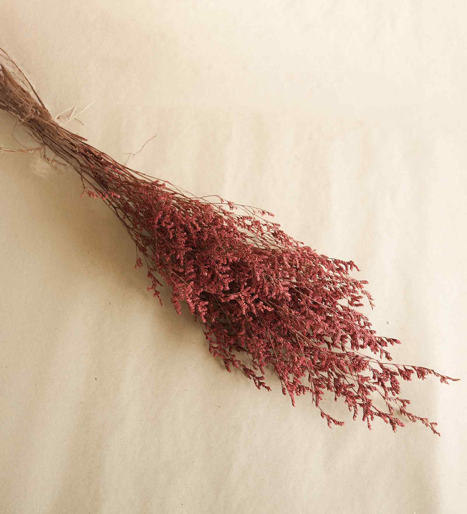 Crimson Charm Red Limonium Dried Flower Bunches (Set of 3)