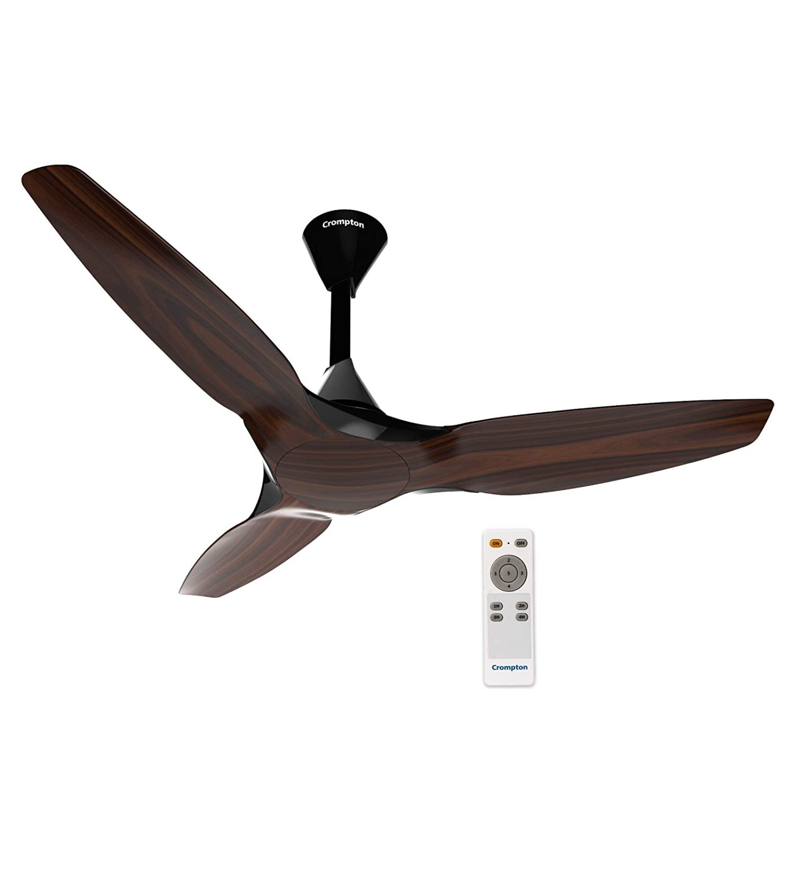 Crompton Silent Pro Enso 1225 mm (48 inch) ActivBLDC Remote Controlled Ceiling Fan (Chestnut Wood, Brown)