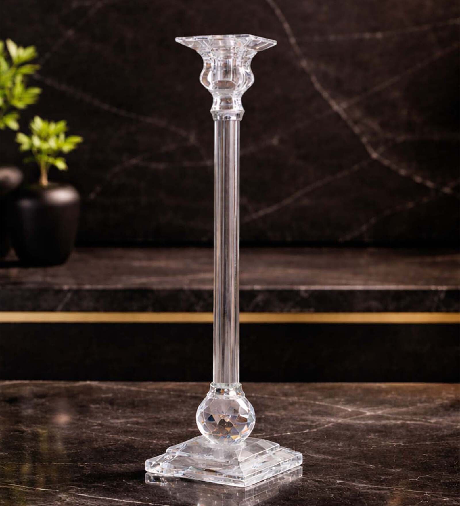 Crystal Celeste Transparent Candle Stand