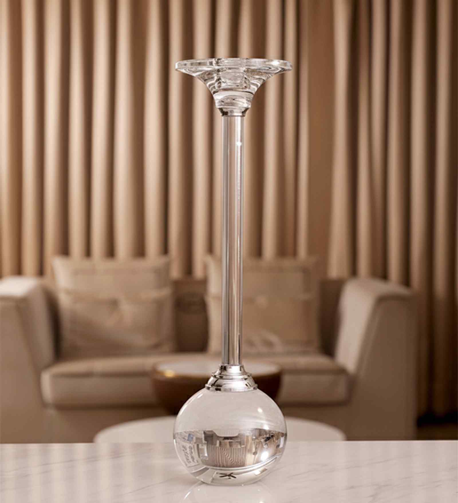 Crystal Celestial Orb Transparent Candle Stand