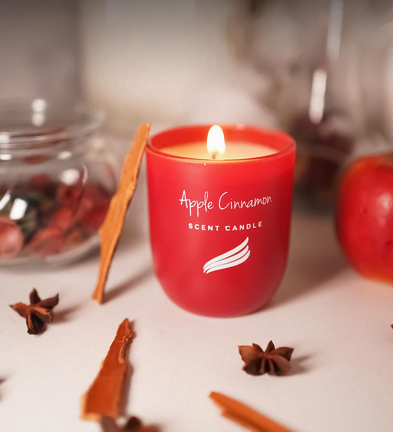 Crystal Collection Scented Candle (Apple Cinnamon)