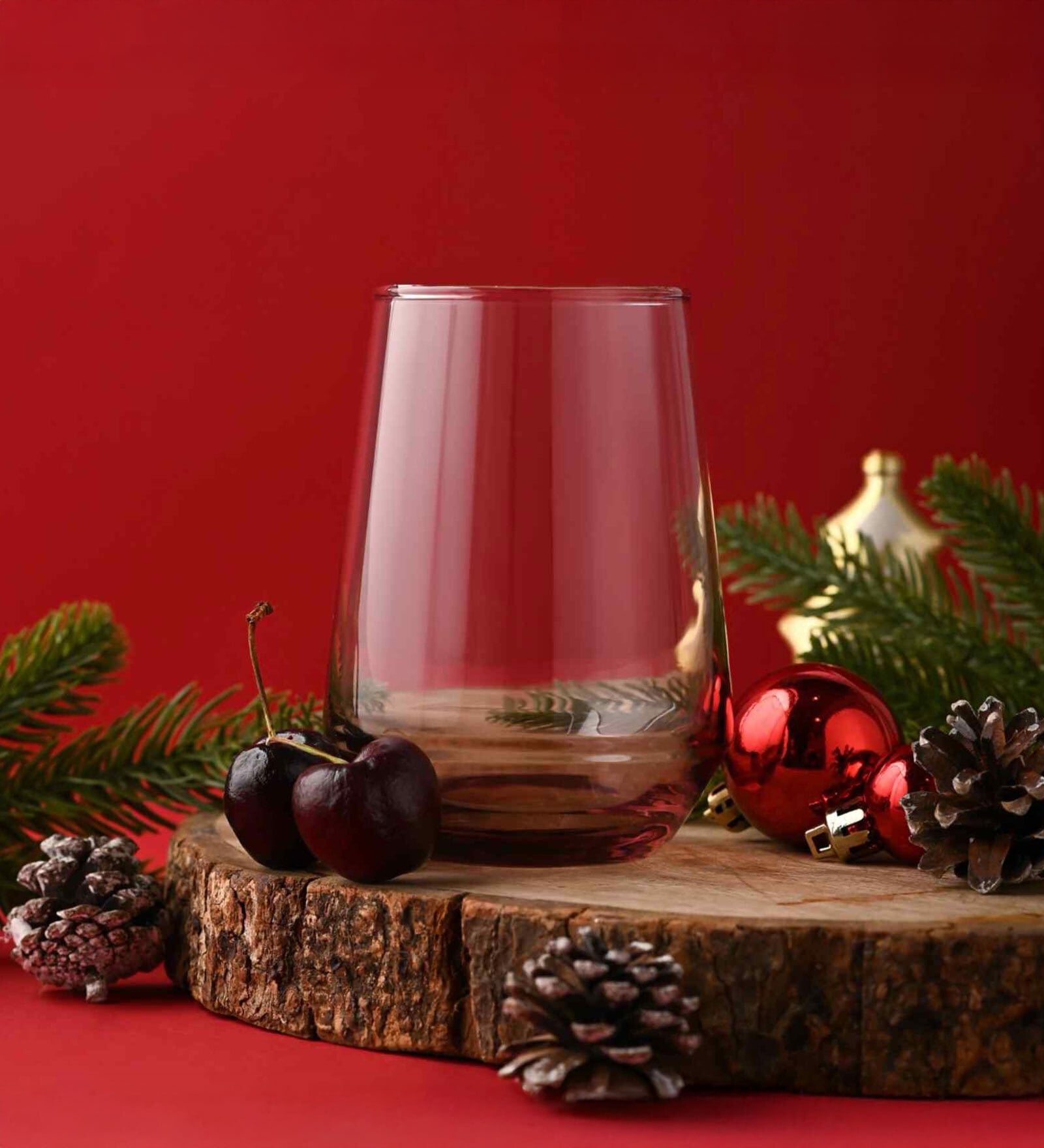 (Set Of 6) Crystal Glass Lead Free Pink Cocktail Glass