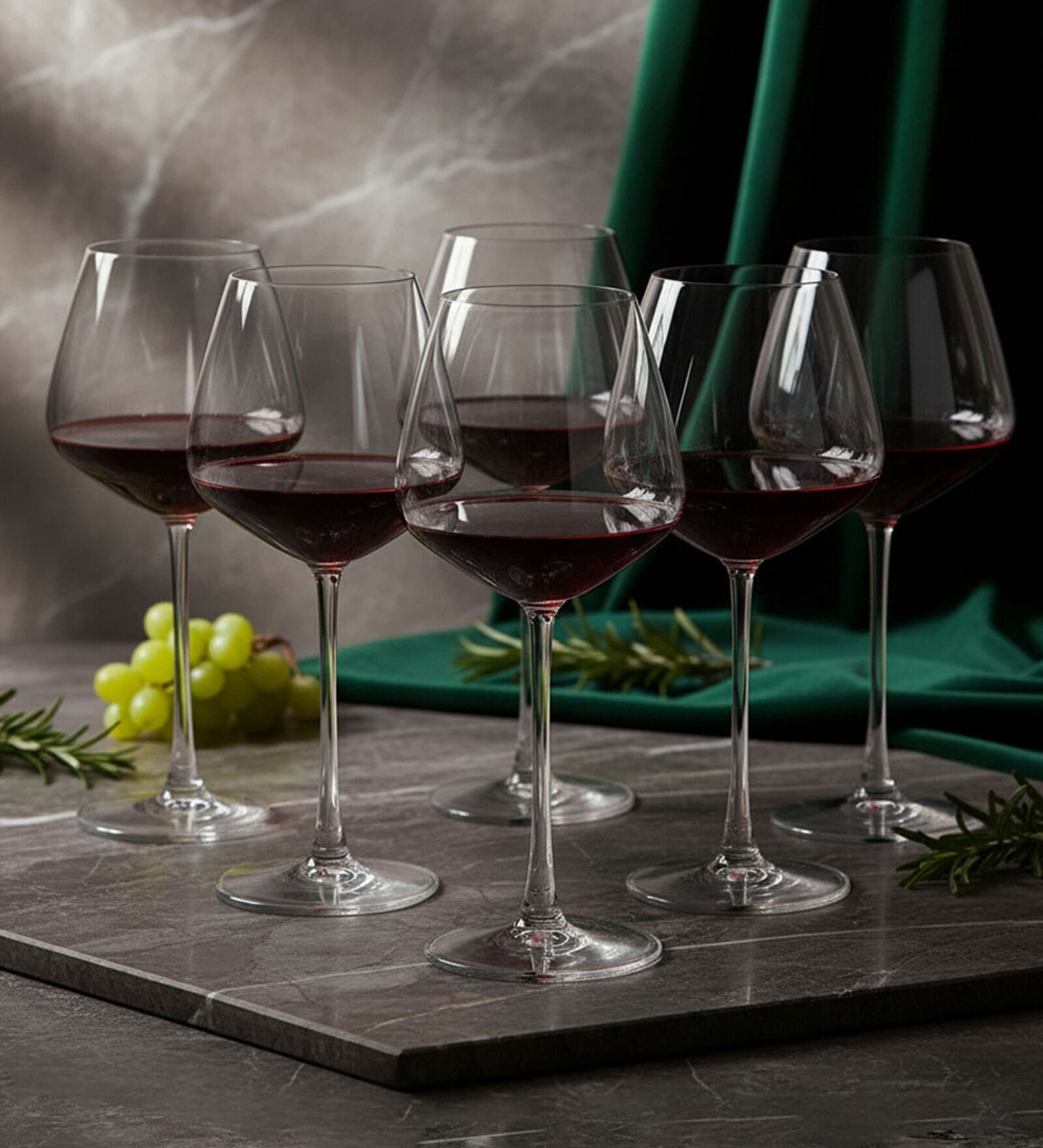 (Set Of 6) Crystal Glass Lead Free Red Wine Glass