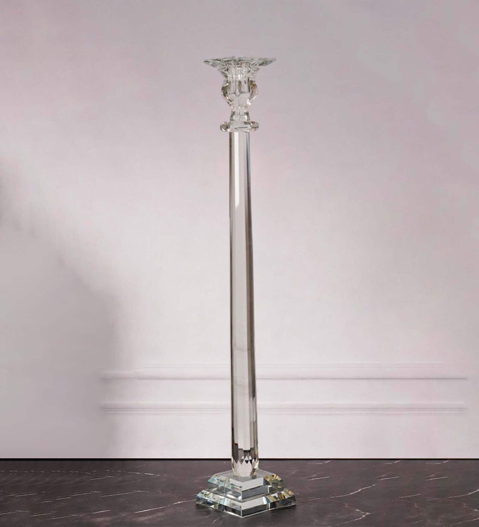 Crystal Ivory Transparent Candle Stand