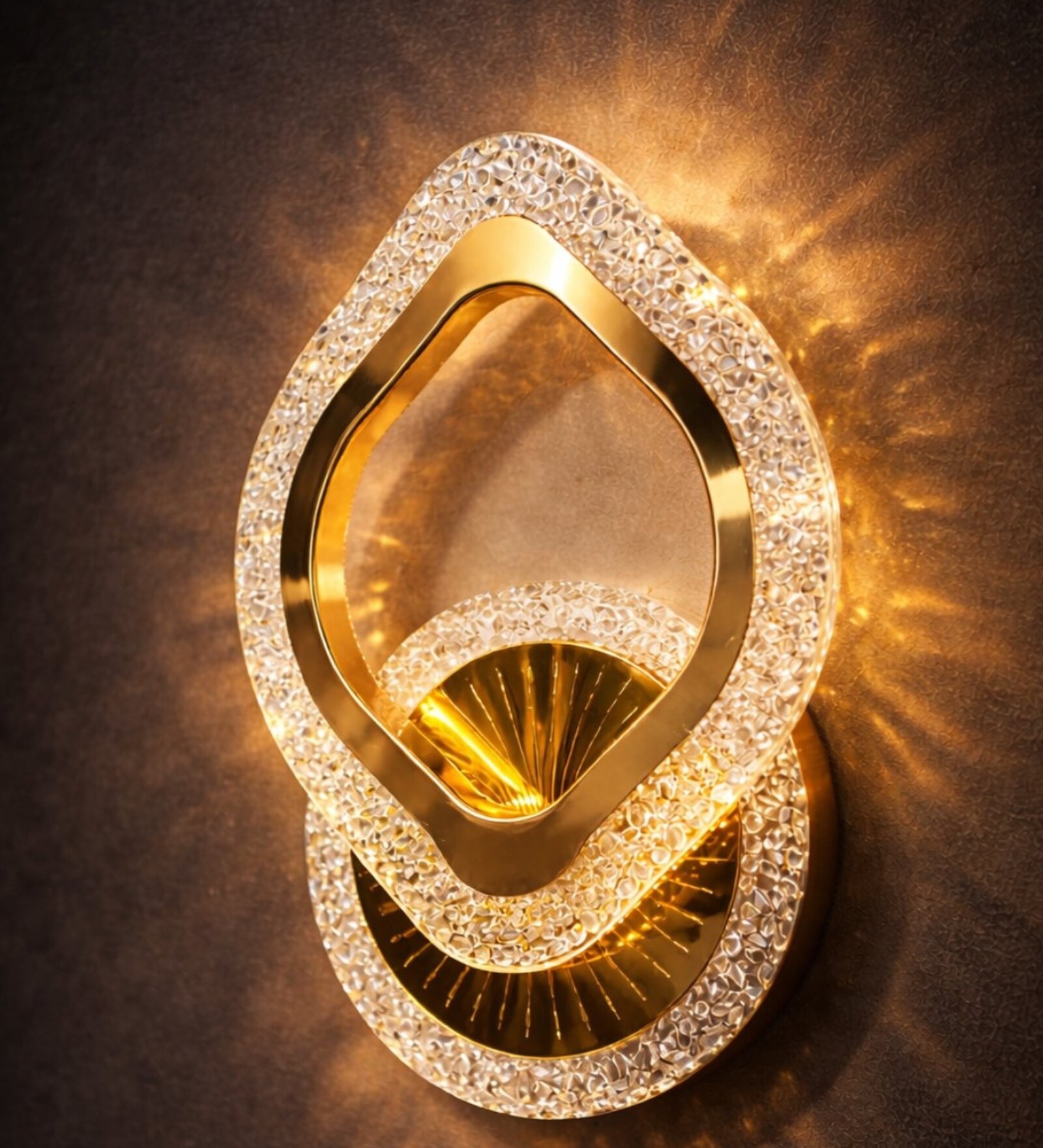 Crystal LED Wall Oval Design Set of 1
