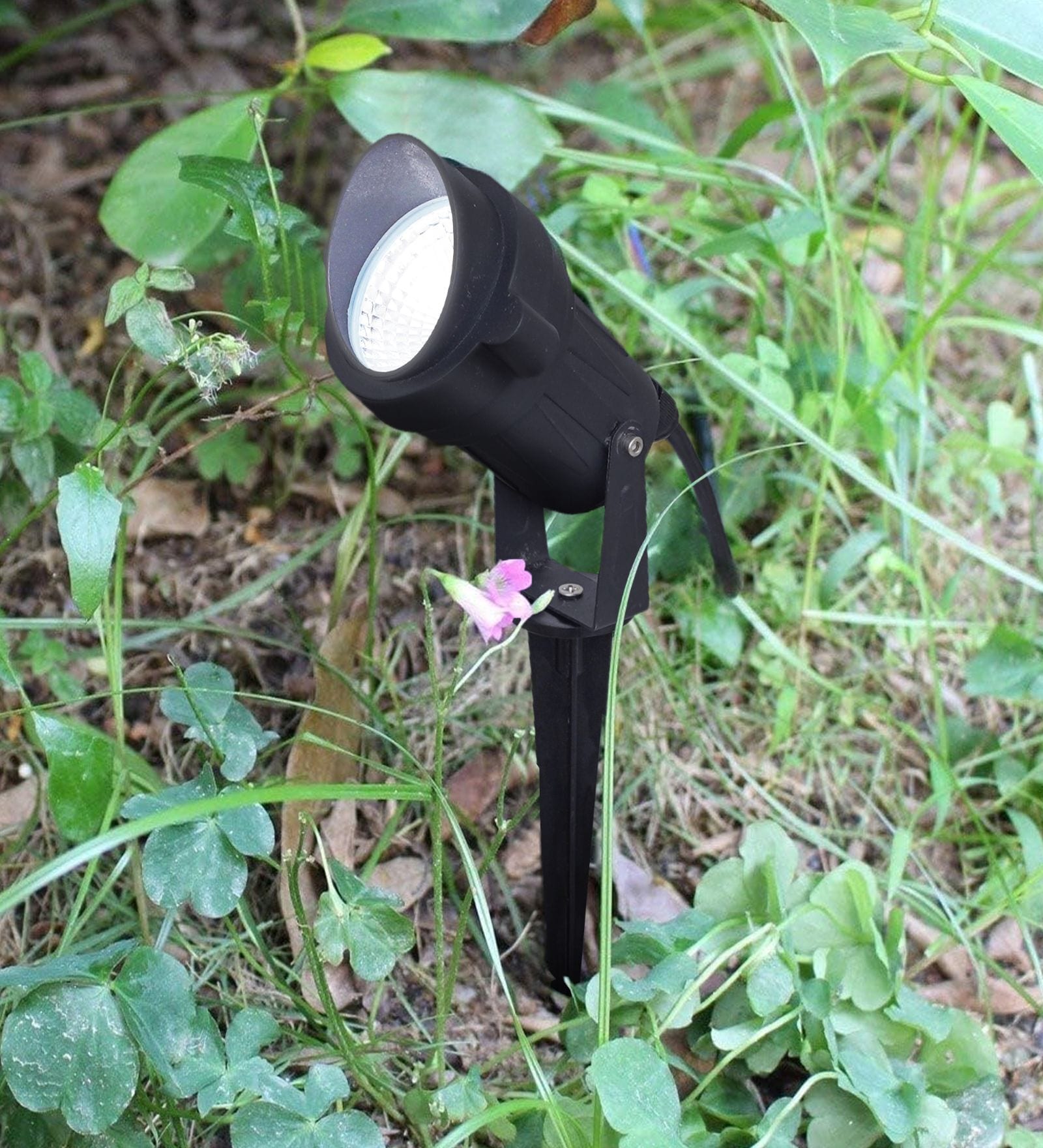 Crystalline 10 Watts Warm White LED Solar Garden Spike Light