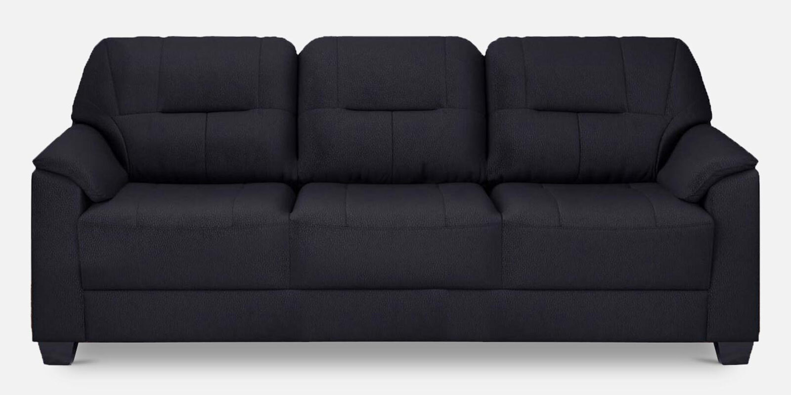 Croma Leatherette 3 Seater Sofa in Black Colour Croma Leatherette 3 Seater Sofa in Black Colour