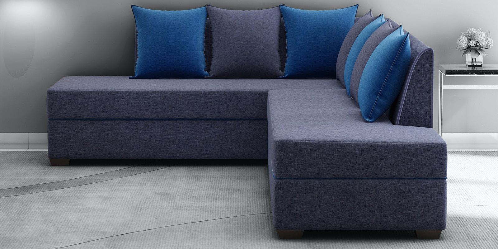 sofa with cushions