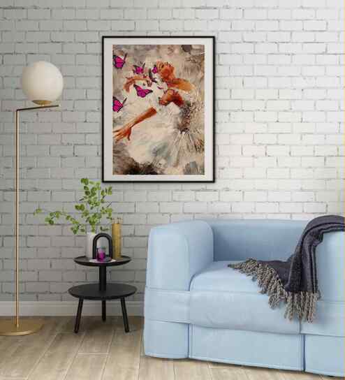 Cream Canvas Printed Funk Framed Art