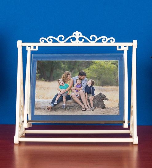 Cream Paper Cardboard Swing Table Top Photo Frame By Golden Peacock