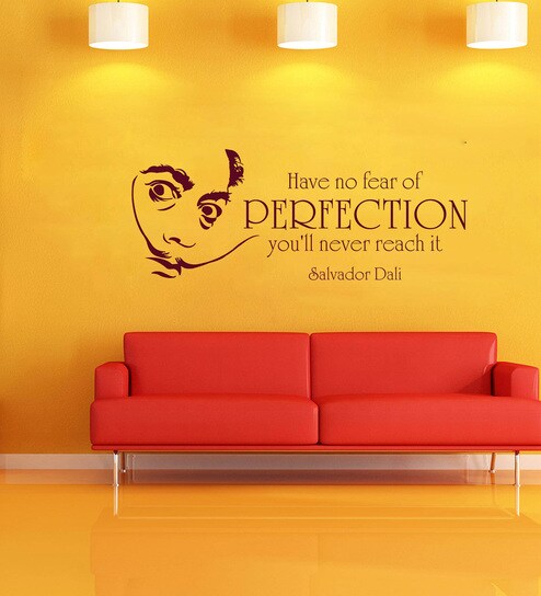 Buy Creative Width Vinyl Salvador Dali Wall Sticker In Burgundy