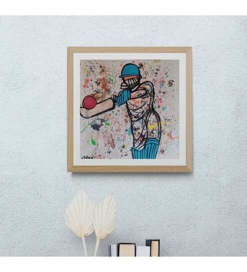 Cricket Frenzy  Handmade Acrylic Paint On Canvas Unframed