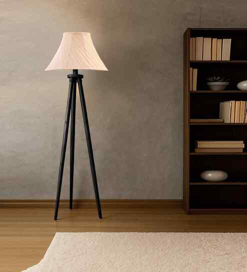 Cross Pleated Soft Back Table Lamp With Wooden Base