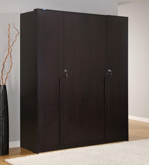 Buy Crysta Four Door Wardrobe In Wenge Colour By Nilkamal Online