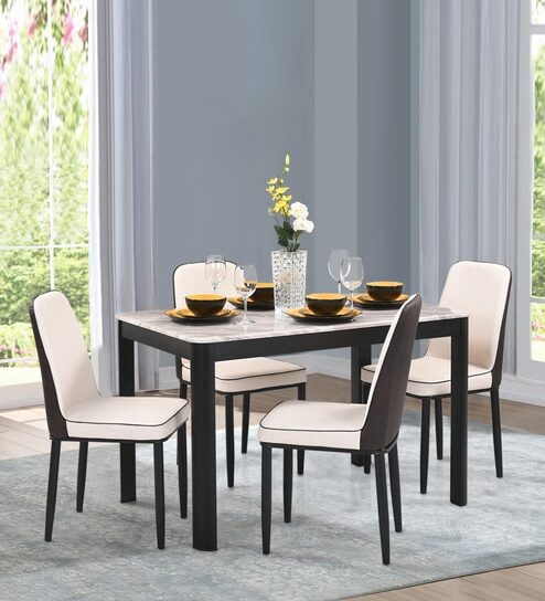 Buy Woodrow 4 Seater Dining Set in Honey Finish at 60 OFF by