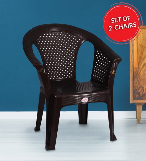 Buy Crystal Set Of 2 Plastic Chair By Petals Furniture Online