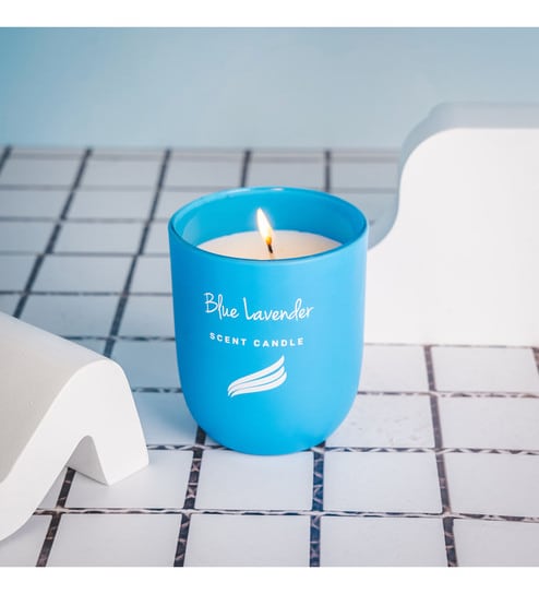 Crystal Collection Scented Candle (Blue Lavender) - 150gms