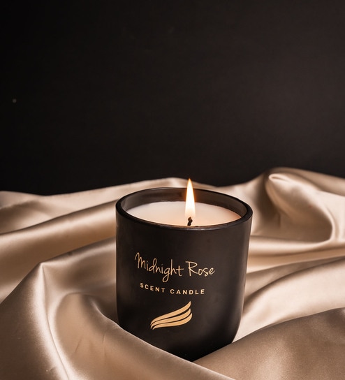 Crystal Collection Scented Candle (Midnight Rose) - 150gms