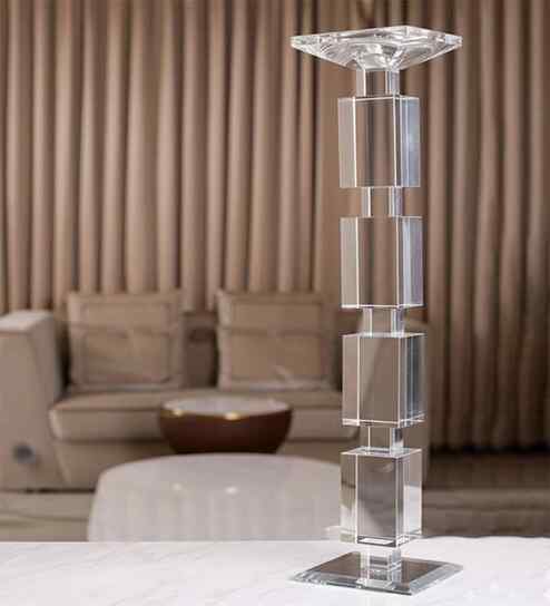 Crystal Elegance Transparent Candle Stand