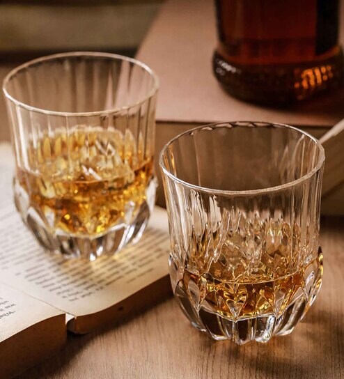 Italian Crystal Gauntlet Whiskey Glass 350Ml (Set Of 4)