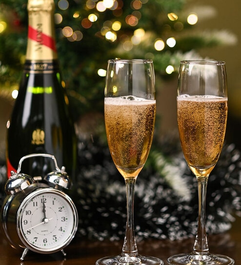 (Set of 6) Crystal Glass Lead Free Champagne Glasses