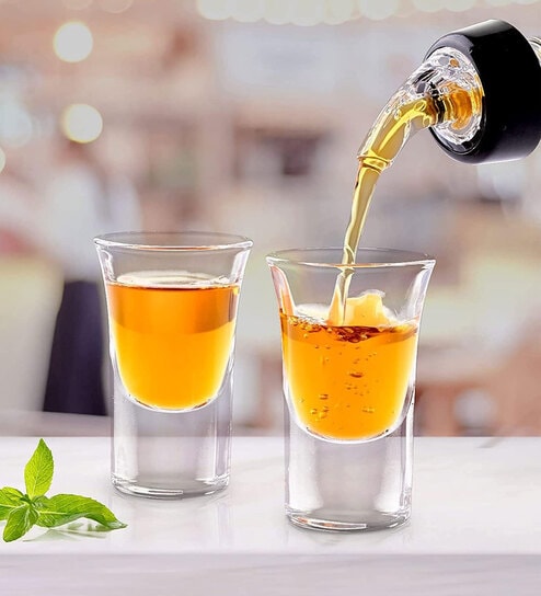 (Set Of 6) Crystal Glass Lead Free Shot Glass