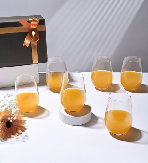 (Set of 6) Crystal Glass Lead Free Cocktail Glass