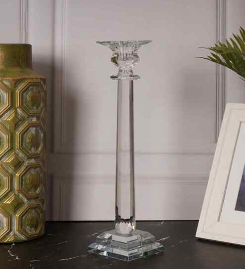 Crystal Ivory Transparent Candle Stand