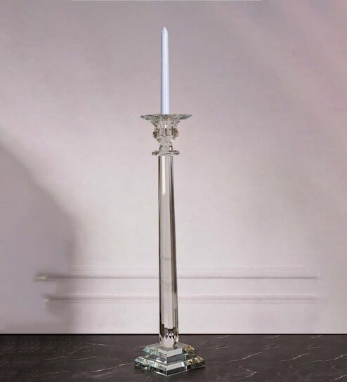 Crystal Ivory Transparent Candle Stand
