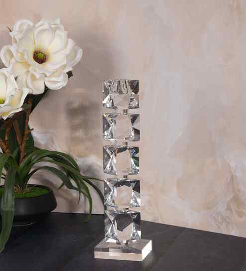 Crystal Prismatic Glows Transparent Candle Stand
