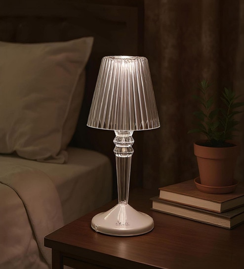 Crystal Table Lamp | USB-C Rechargeable, Touch Sensor, Dimmable 3-Color Lighting