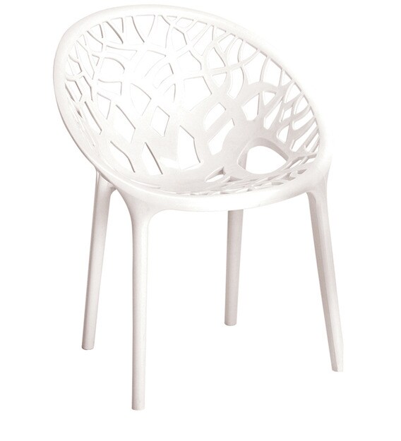 Buy Crystal Pp Designer Plastic Chair In Milky White Colour By Nilkamal Online Armed Plastic Chairs Chairs Furniture Pepperfry Product