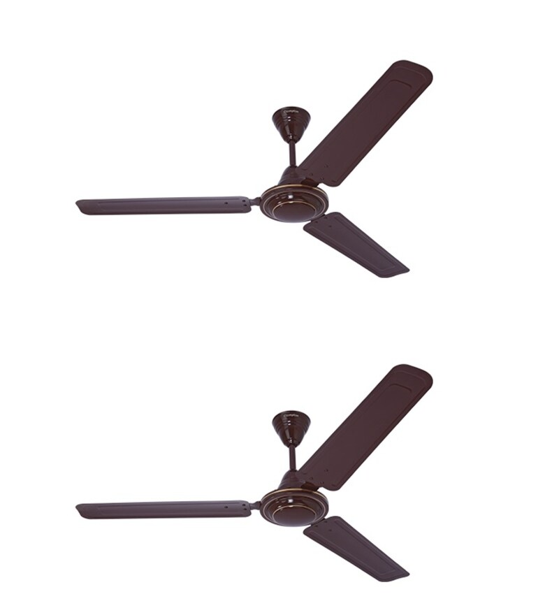 Buy Crompton Briz Air 1200 Mm Ceiling Fan (Brown) Set of 2 Pcs Online