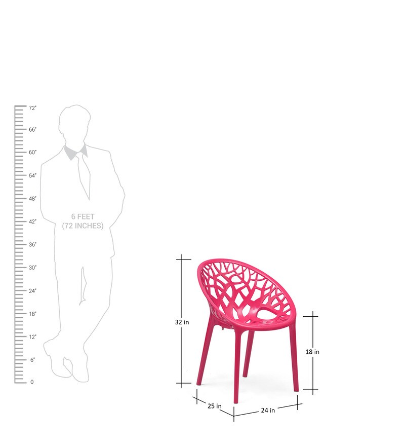 Buy Crystal Plastic Chair in Pink Colour by Nilkamal Online Plastic Chairs Plastic Chairs