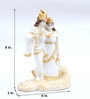 White Ceramic Radha Krishna Statue