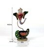 Metal Handpainted Decorative Ganesh Tea Light Showpiece in Multicolor