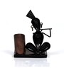 Metal Handpainted Decorative Musician Pen Stand Showpiece in Multicolor