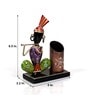Metal Handpainted Decorative Musician Pen Stand Showpiece in Multicolor