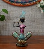 Metal Handpainted Decorative Musician Tea Light Showpiece in Multicolor