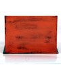 Wooden Handpainted Decorative Desk Organizer Showpiece in Orange Color