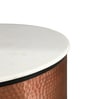 Crafton Marble Top Center Table In Copper Finish