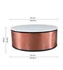 Crafton Marble Top Center Table In Copper Finish