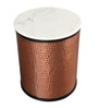 Crafton Marble Top Side Table In Copper Finish Crafton Marble Top Side Table In Copper Finish
