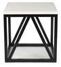 Crake End Table in Frosty White Colour