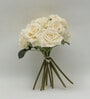 Cream Fabric Crame Rose Bunch Artificial Flowers
