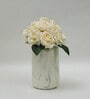 Cream Fabric Crame Rose Bunch Artificial Flowers