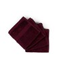 Cranberry Crush 100% Organic Cotton Solid 550 GSM Face Towels (4 Pc)