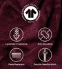 Cranberry Crush 100% Organic Cotton Solid 550 GSM Hand Towels (2 Pc)